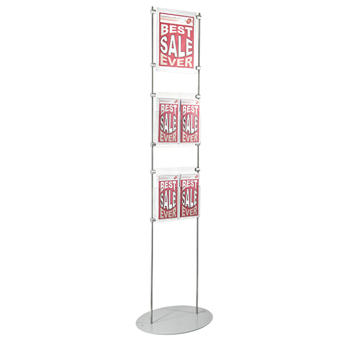 LF6A: 1.5m poster + literature stands - holders on 10mm bars