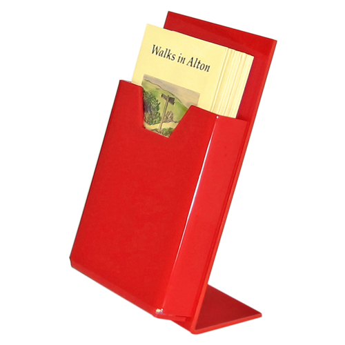LT2C: Red, white blue and black leaflet dispensers for table tops